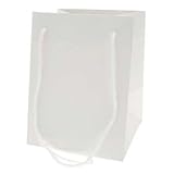 Floralcraft® Hand Tied Bags (10-Pack, White) | Bouquet Bags 19cm x 17cm x 25cm, Florist Porto Bag for Gifting, Party Favors, Crafts, and Special Events