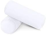 Utopia Bedding Pillow Roll (Pack of 2), 15 x 40 cm (6” x 16”) Support Pillow, Hollowfibre Bolster Cushion (White)