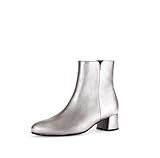 Gabor Block Heel Dressy Ankle Boot - Abbey Leather 55.680 6 SILVER