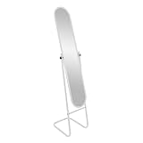 Harbour Housewares Round Full-Length Mirror - 153cm x 30cm - White Freestanding Bedroom Large Long Tall Full Length Mirror with Metal Frame for Living Room, Bedroom