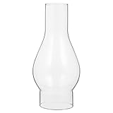 NUOBESTY Oil Lamp Chimney Glass Chimney Lamp Shade Handblown Clear Kerosene Lamp Shade Replacement for Vintage Oil Lamps, 2 Inch Base