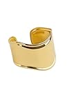 MAJALE Gold Bone Cuff Bracelet | Gold Wide Bracelet | Women's and Men's Open Arm Bracelet Gold Geometric | Rigid Bracelet Woman | Cuff Bracelet | Summer Bracelet for Women, Metal