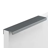 Wardrobe Handle, Furniture Handles for Kitchen Cabinet Handles 4 Piece Set L: 120-1000mm Drawer Handles Aluminum Alloy Perfect Addition for Cabinets and Dressers(Gentleman Gray,600mm)