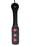 Provocative Paddle PR0061 with Hearts, black/red, One size