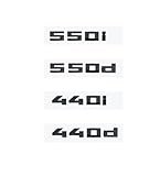 MAKAZHZZRM Glossy Black 3D Letters Numbers 850i 760Li 550d 550i 440d 440i V12 Emblem Fit For BMW 8 7 5 4 Series Car Trunk Sticker(V12 (2pcs))