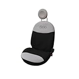Italfodere - Pair of Front Car Seat Covers - Compatible with Fiat 500 from 2007 Onwards - Handmade - Cotton - Foam and Polyester - Interior Car Accessories - Made in Italy - Black/Cream