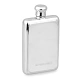 Hip Flask, Solid Sterling 925 Silver. Hallmarked British Made. 3floz, Heavy Guage Suitable for engraving. Strong Leak Proof Screw Cap. Gift Boxed