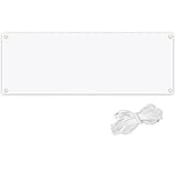 Blank Banner, 6 x 2ft Paintable Large Blank Plain Banner White Solid Color Flag Banners with 6m Rope for Party DIY Decoration