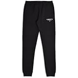 Lambretta Mens Logo Joggers Fleece Lined Tracksuit Bottoms Jogging - Black - S