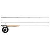 Greys Fin 8' 4wt Fly Rod and Reel Combo, 4-Piece Graphite Rod, Large Arbor Disc Drag Fin Reel