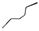 Motorbike Handlebars Extra Long 840mm wide Black Project Custom Motorcycles Scrambler chopper bobber 22mm 7/8" diam. with 5" Rise
