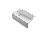 Kohler K-745-0 Seaforth Bath with Left-Hand Drain, White