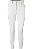 Mountain Horse Womens Diana Full Seat Imitation Leather Riding Breeches - White