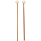 Hacbop 313641 2 Pcs Drum Mallets, Drum Sticks Double Head Drum Cymbal Gong Mallet Soft Hammer Sticks Mallets Rods rubber Hammer 38.5cm/15.1inch,white