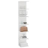 ComfortCove Wall Shelf Bookcase, Wall Mounted Unit, Shelf Units, Floating Shelves, Bookcase, Storage Organizer Shelves for Bedroom, Living Room, Bathroom, Kitchen, Office, 7 shelf, White