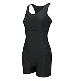 Slazenger Womens Boyleg Swimsuit Black XXL