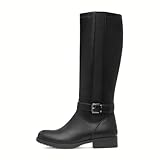 Lilley Womens Black Zip Up Knee High Boot - Size 8 UK - Black