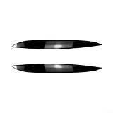 Snowchecking Headlight Cover Trim Carbon Style Eyelid Eyebrow 2-Door 4-Door 1997-2005 For Golf MK4 GTI SDI R32 (Gloss Black)