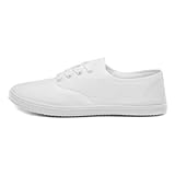Red Fish Tai Womens White Lace Up Canvas Shoe - Size 5 UK - White