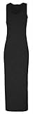 Women Ladies Jersey Long Summer Vest Racer Muscle Back Maxi Dress Plus Size 8-26 (M/L (12-14), Black)