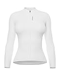 INBIKE Cycling Jersey Women's Long Sleeve Sun Protection Bicycle Clothing Breathability Racing Bike Shirt Biking Shirts Top White M