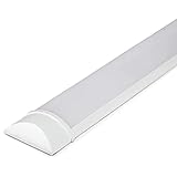 LEDBRITE LED Batten Lights 6500k Daylight, IP20 LED Fluorescent Strip Light Fitting for Ceiling of Home & Office, Workshop & Garage Lighting (5FT)