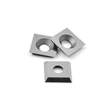 CDBP 11mm Square Straight Carbide Inserts for Woodturning, 11x11x2.0mm for Replacement Cutter Knives for Woodworking Roughing Tool, 3pcs, Silver
