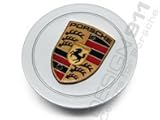 Wheel Cap Silver with Gold Crested for Porsche - 993361303109A1