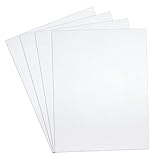 DRERIO 4pcs ABS Plastic Sheets, 1.5mm White, Flexible & Thermoformable, 40 x 30cm, For Craft, Home Decor & More