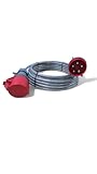 3 Phase Extension Lead - 16A 5 Pin - (3 Metre) - 415V - 1-40 Metres - Custom Length - IP44 - SY Heavy Duty Armoured Cable - PAT tested and supplied with certificate (3 Metre)