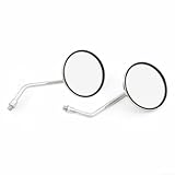 Round Rear View Mirrors for Suzuki T500 For GT Series 10MM, Metal & Glass, Elegant Design