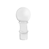 White Sunwood Ridge Ball Finial SBFW Powder-Coated Die Cast Aluminium Ridge Decorative End