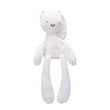 Uposao Small Rabbit Plush Toy, 45 cm Rabbit Doll with Floppy Ears, Stuffed Toy, White