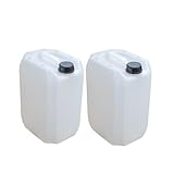 2 x 20L Water Container – Heavy Duty HDPE Jerry Can | Stackable Water Carrier with DIN 61 Cap | Durable 20 Litre Tank for Camping, Emergency, or Industrial Use