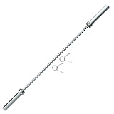 Chase Fitness 6FT Olympic 2" Barbell 11.3KG with Spring Collars for Weightlifting, Powerlifting, Bodybuilding, Gym and Home Workouts