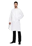 HENBRANDT Adult’s Doctor Coat Fancy Dress White Lab Coat Dr Dentist Nurse Mad Scientist Surgeon Vet Outfit One Size Unisex Fancy Dress Costume for Men and Women