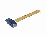 Kraft Tool BL333 3# Stone Mason's Hammer w/16" Handle