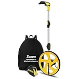 Zozen Measuring/Trundle Wheel in meters-3-Piece, Foldable | Metric Units [Up to 9,999.9m], Rolling Measurement with Carrying Backbag, One Key to Reset/Kickstand to Keep Stand | Starting Point Arrow.