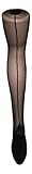 Mytoptrendz ®Womens Sheer French Heel Back Seamed Tights Black - Large