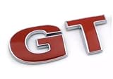GT Red Car Badge Emblem Logo Suitable For VW Golf Scirocco CC Rear Boot Tailgate Sticker TDI