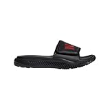 adidas Unisex Adult Alphabounce 2.0 Slide, Black/Team Power Red/Black, 18 Women/17 Men
