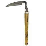 Garden Sickle, Weeding Sickle - Weeding Hoe with Hardwood Handle, Hand Weeder for the Garden, Hand-Held Tools for Weeding, Digging and Cutting