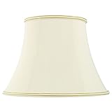 National Lighting Decorative Lampshade for Table Lamps - 12-Inch Tapered Oval Lamp Shade in Cream Fabric - Compatible with 60W 240V E27/B22 GLS Incandescent or LED (Not Included)