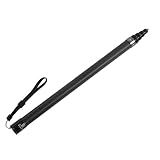 Cyrank Portable Mic Boom Pole Arm, 3m Telescopic 9 Section Microphone Boom Arm, Black Aluminum Alloy, Carbon Fiber, Modern and Sleek, For Live Events
