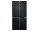 Haier HCR39F19ENPT Freestanding French Style 90cm Wide 646 Litre Capacity Frost Free Four Multi Door Fridge Freezer - Slate Black - Width 908 x Depth 748 x Height 1905 (mm)