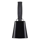 8’’ Steel Cow Bell with Handle, Noise Maker Cowbell, Cheering Loud Hand Call Bell for Sport Events Football Soccer Hockey Baseball Basketball Games Party Concert Graduations School Wedding Farm Ranch