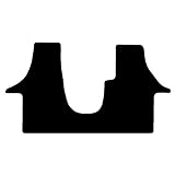 Carsio Carpet Car Mats For VW T5 2003 to 2011 1 Piece Set Tailored Fit Floor Mat Complete Accessory Black Custom Fitted - All Weather, Anti-Slip Backing & Black Trim