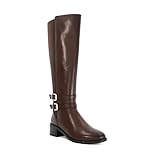 Dune London Ladies TATTER Leather Knee High Riding Boots Size UK 6 Block Heel Knee High Boots
