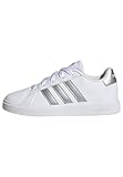 adidas Grand Court Lifestyle Tennis Lace-Up Shoes, White/Matte Silver/Matte Silver, 6 UK