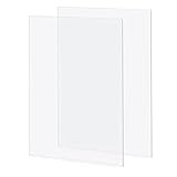 2 Pack 42 x 29 cm Clear Plastic Acrylic Sheet 2mm Thick, Clear Acrylic Sheet A3 Transparent Plastic Sheet Plexiglass Panels for Househld Decoration, Display, Picture Frame, Painting